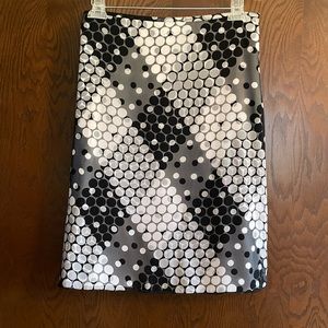 Isabela d. black and white dot skirt.